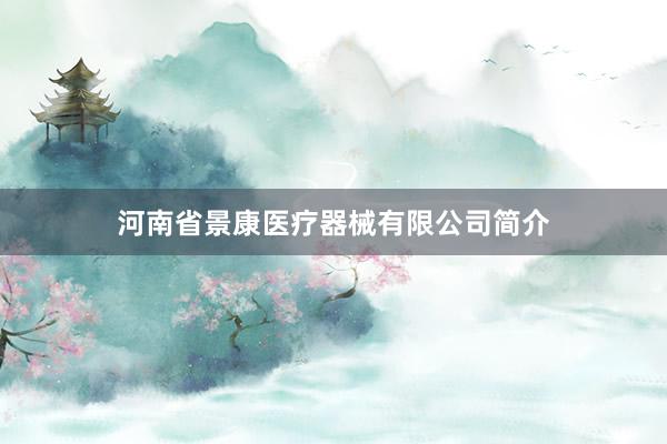 河南省景康医疗器械有限公司简介